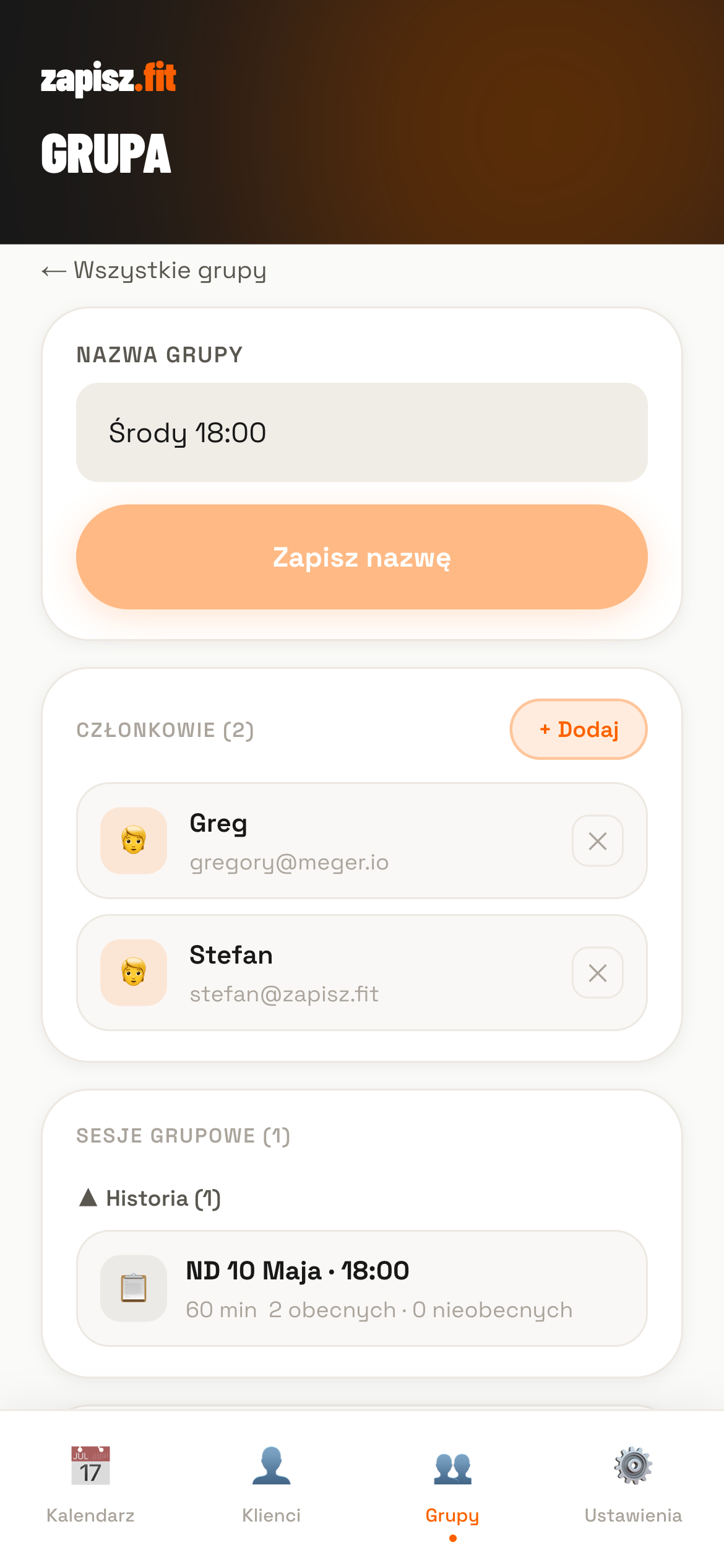 Zarządzanie grupą